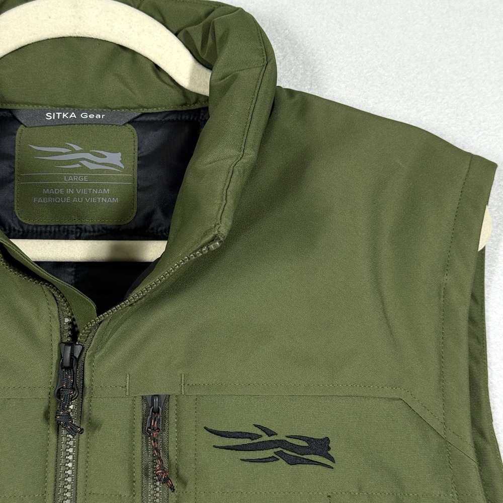 Sitka Gear Grindstone Work Vest Men Large Gore Tex Windstopper Green Jacket NWOT - Picture 3 of 16